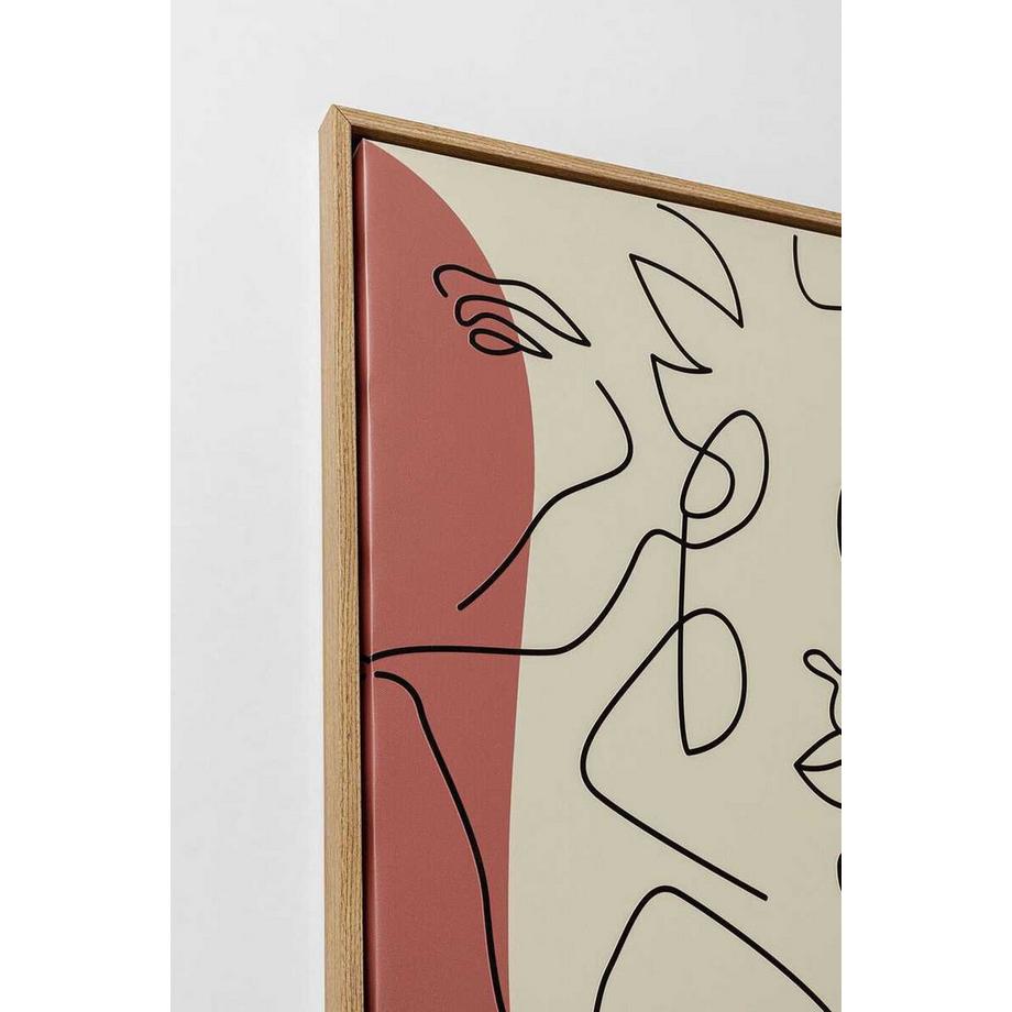 KARE Design Quadro con cornice Faccia Arte Tri Colore 90x120cm  