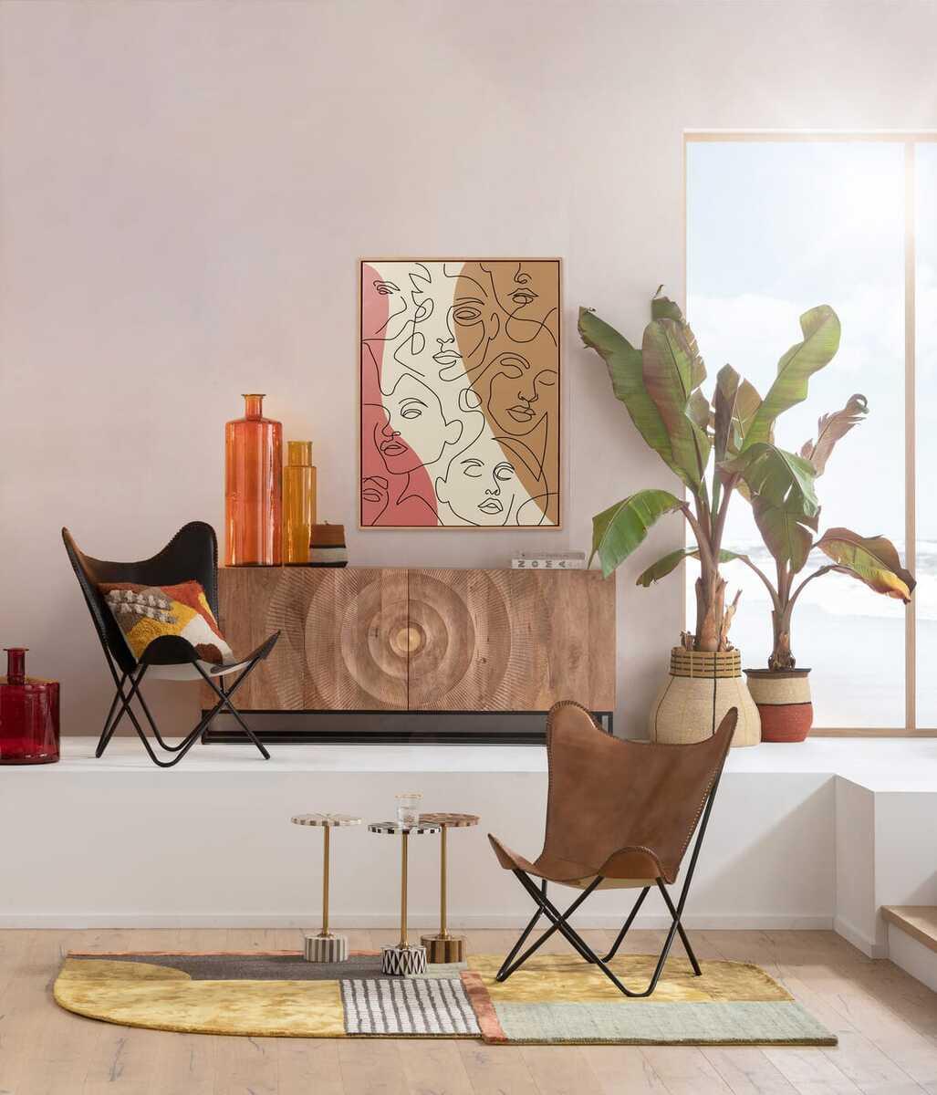 KARE Design Tableau encadré Faccia Arte Tri Colore 90x120cm  