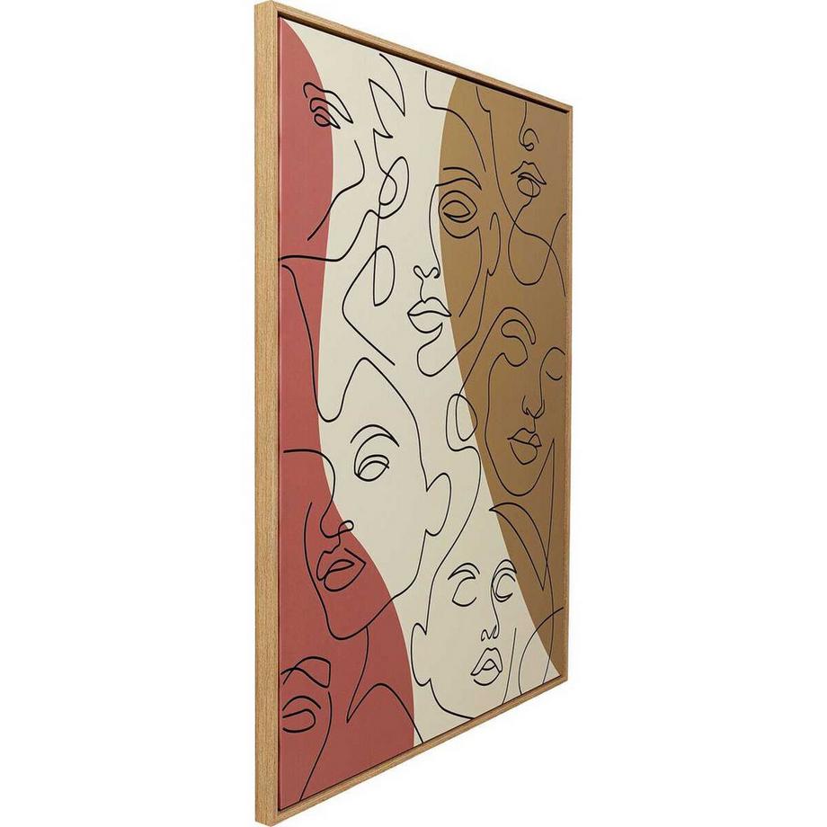 KARE Design Quadro con cornice Faccia Arte Tri Colore 90x120cm  