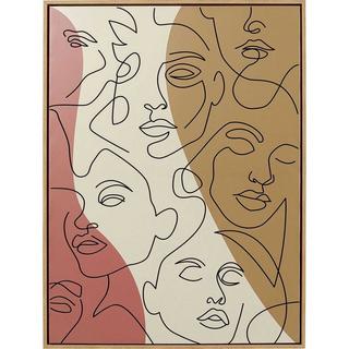 KARE Design Gerahmtes Bild Faccia Arte Tri Colore 90x120cm  