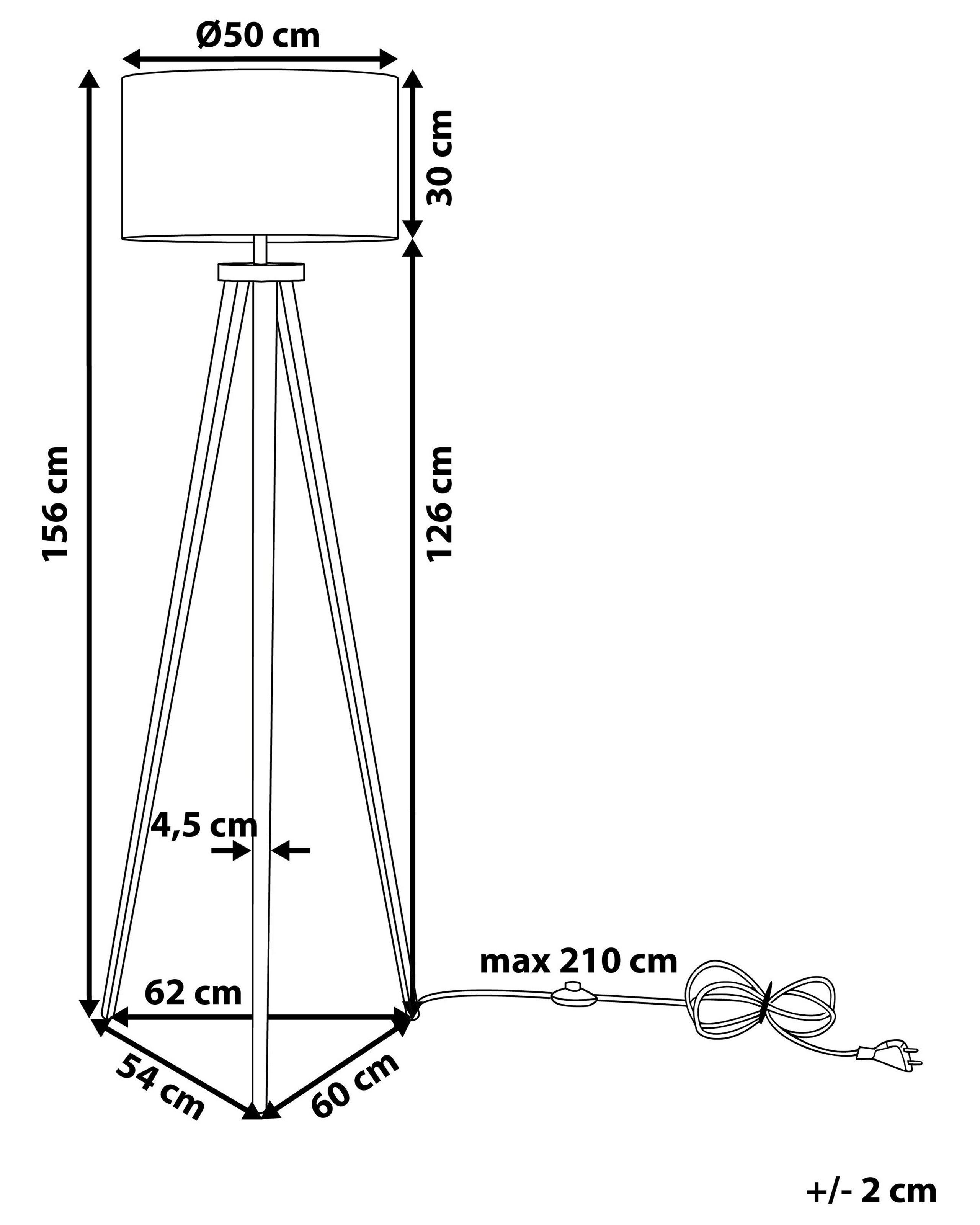 Beliani Stehleuchte aus Stahl Modern STILETTO  