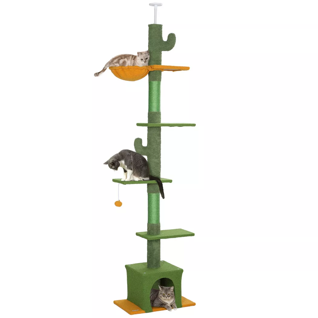 PawHut - Katzenbaum, One Size, Grün