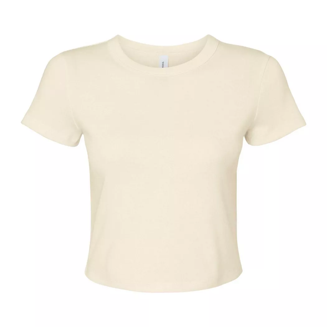 Bella + Canvas - TShirt Mikro Rippen, für Damen, Beige, Größe XL