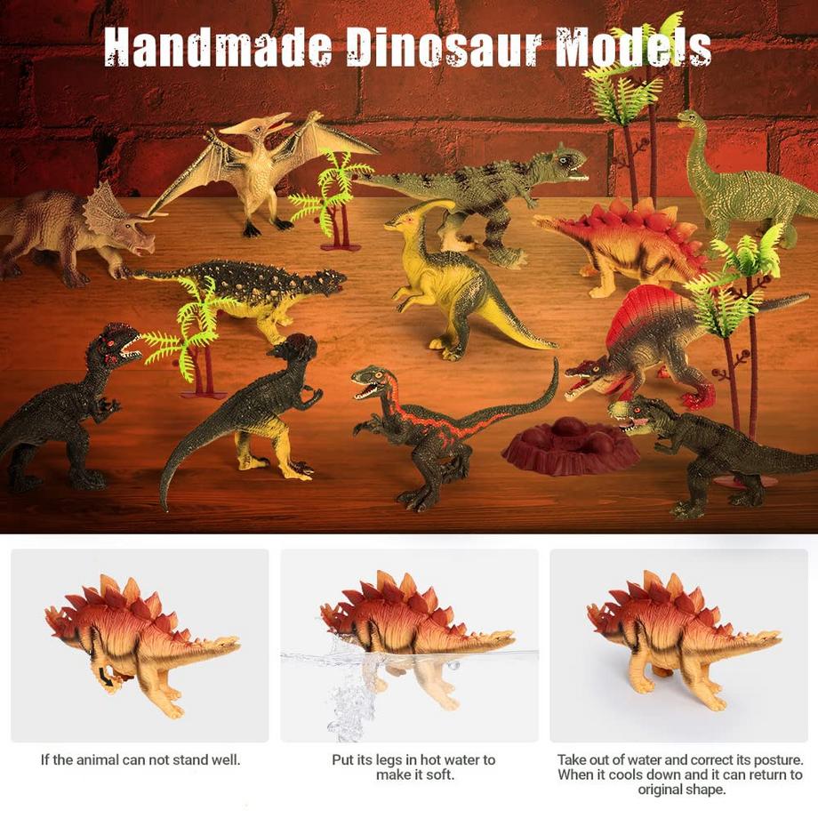 Activity-board  Dinosaurierspielzeug mit 145 x 98 cm großer Aktivitätsspielmatte, Packung mit 12 realistischen Dinofiguren 