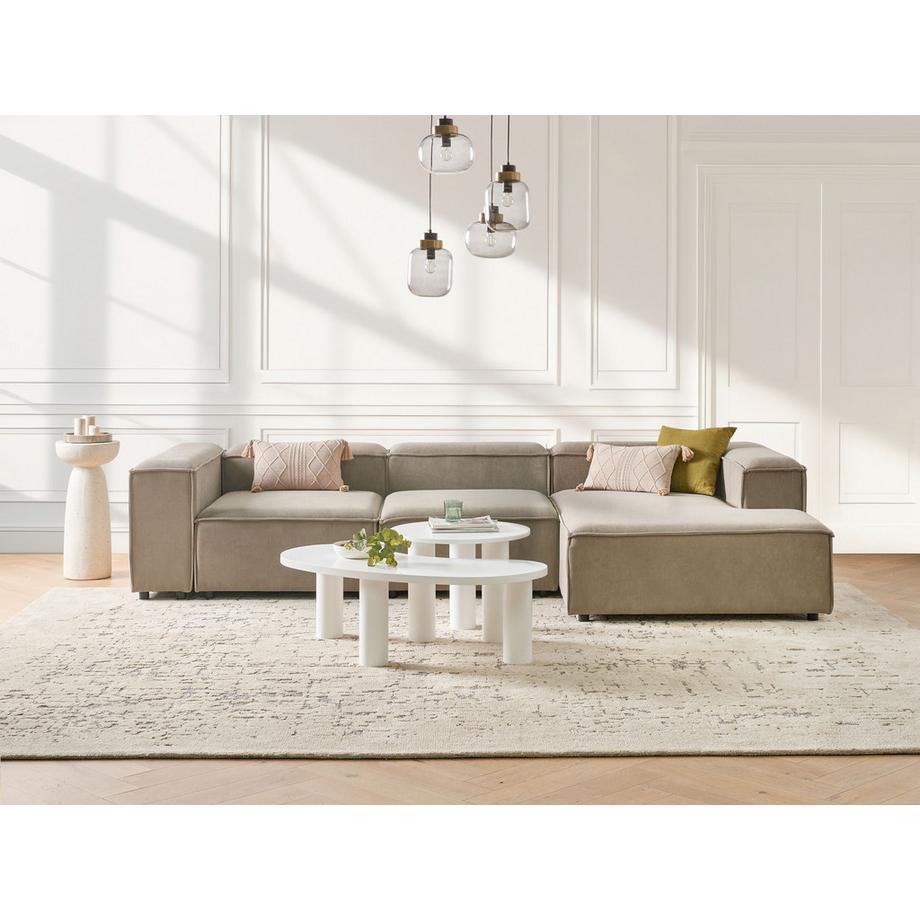 Beliani Linksseitiges Ecksofa aus Cord  ARDAL  
