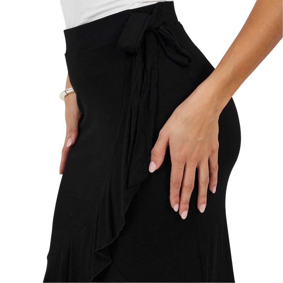 Brave Soul Jupe Midi Enveloppante en Jersey  