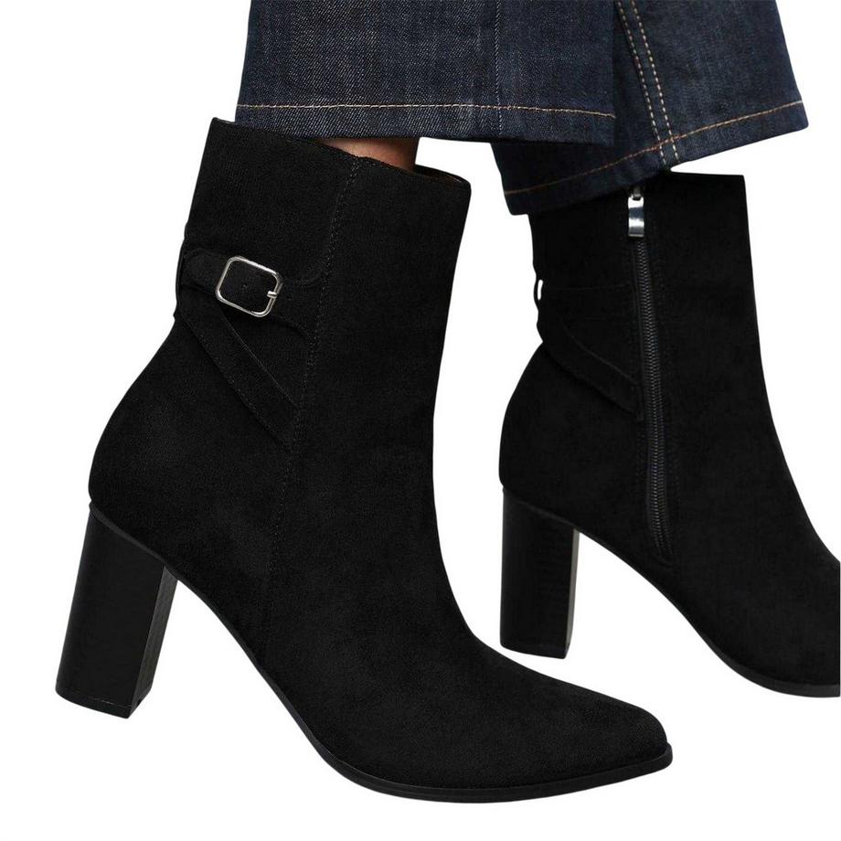 Where's That From Suedette Stiefeletten mit Blockabsatz  