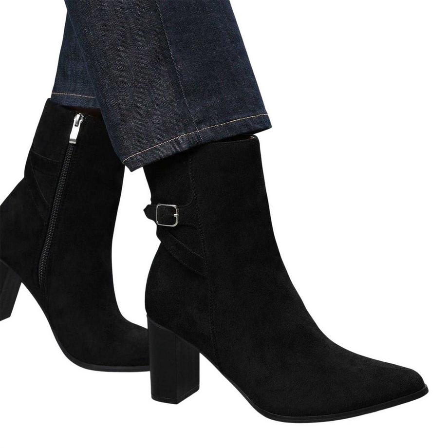 Where's That From Suedette Stiefeletten mit Blockabsatz  