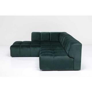 KARE Design Divano angolare Belami Velvet verde scuro a sinistra 265cm  