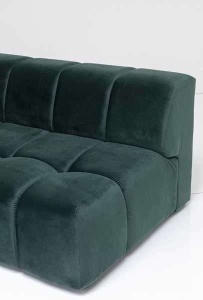 KARE Design Divano angolare Belami Velvet verde scuro a sinistra 265cm  