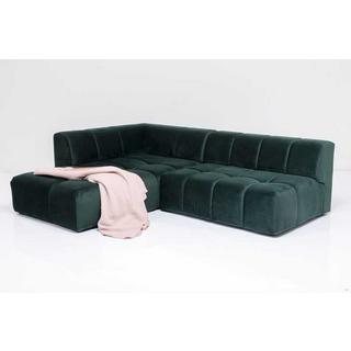 KARE Design Divano angolare Belami Velvet verde scuro a sinistra 265cm  