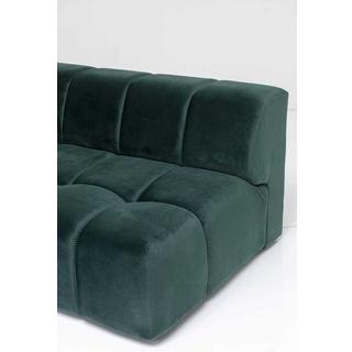 KARE Design Ecksofa Belami Velvet Dunkelgrün Links 265cm  