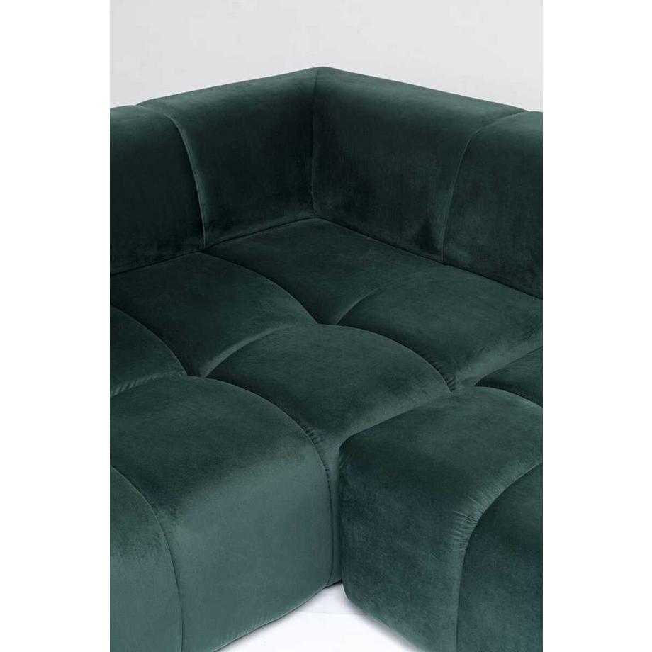 KARE Design Canapé d'angle Belami Velvet Vert foncé Gauche 265cm  