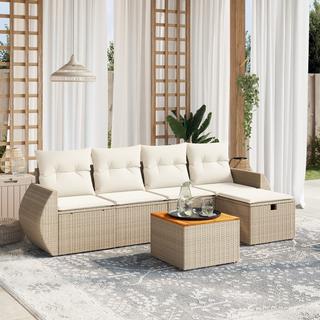 VidaXL set divano da giardino Polirattan  