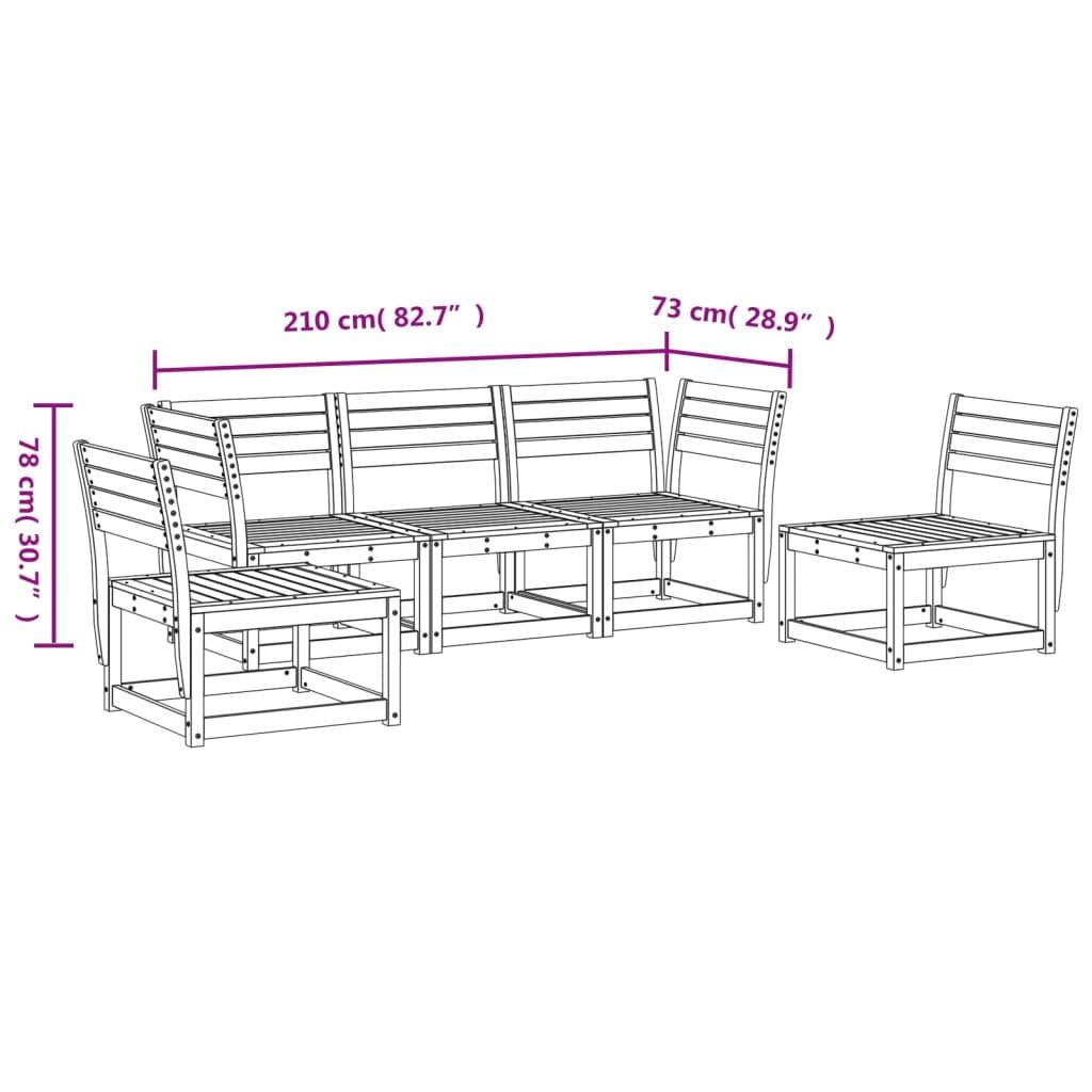 VidaXL set divano da giardino Legno di pino  