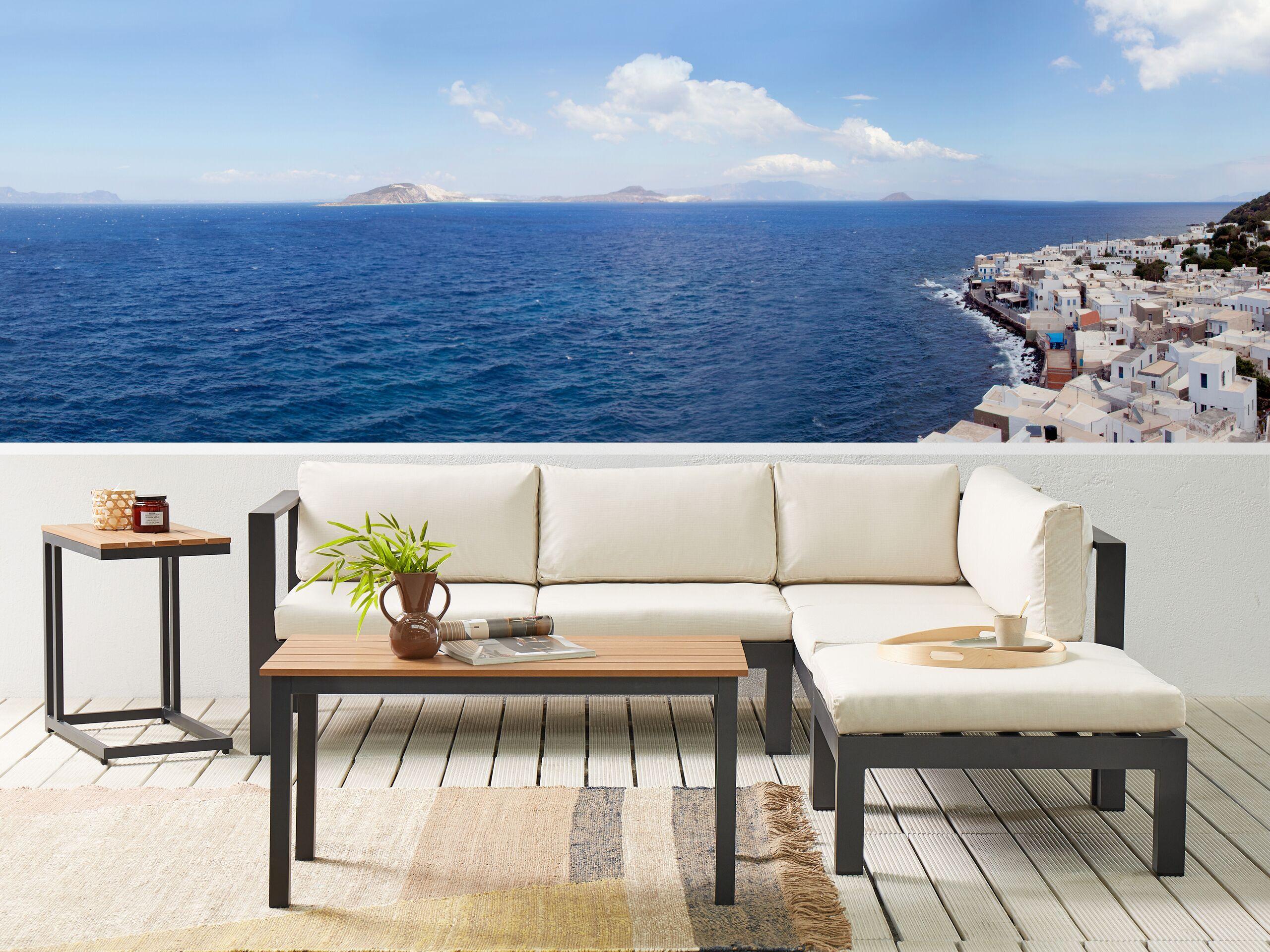 Beliani Salotto da giardino en Alluminio Moderno MESSINA  