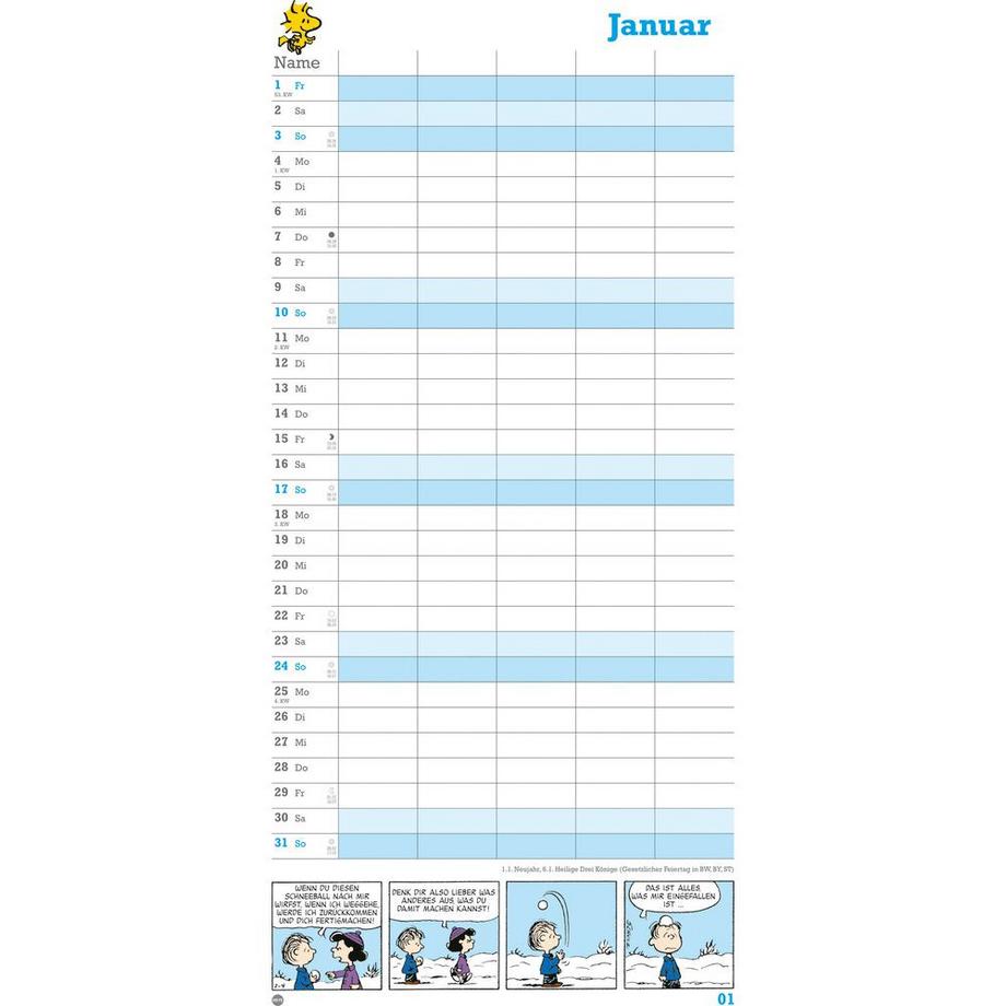 Heye Familienplaner Peanuts  