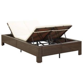 VidaXL Chaise longue rotin synthétique  