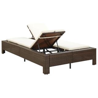 VidaXL Chaise longue rotin synthétique  