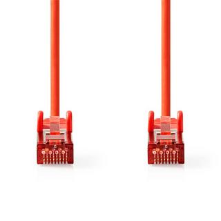 Nedis  Câble réseau CAT6 | RJ45 mâle | RJ45 mâle | S/FTP | 1.00 m | Rond | LSZH | Rouge | Etiquette 