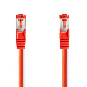 Câble réseau CAT6 | RJ45 mâle | RJ45 mâle | S/FTP | 1.00 m | Rond | LSZH | Rouge | Etiquette