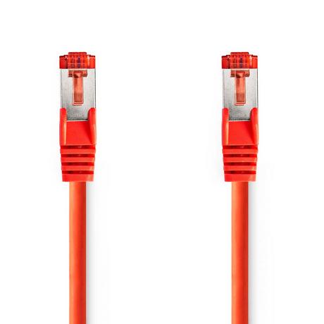 Nedis  Câble réseau CAT6 | RJ45 mâle | RJ45 mâle | S/FTP | 1.00 m | Rond | LSZH | Rouge | Etiquette 