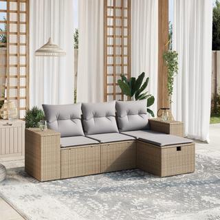 VidaXL set divano da giardino Polirattan  