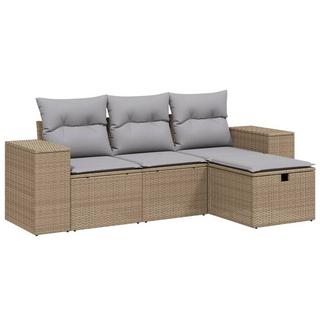 VidaXL set divano da giardino Polirattan  