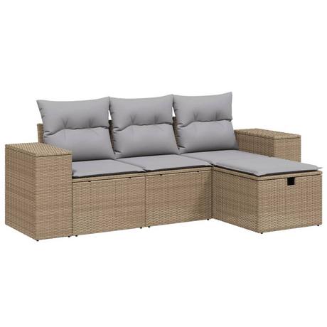 VidaXL set divano da giardino Polirattan  