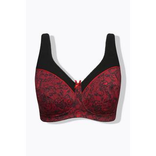 Ulla Popken  Soutien-gorge de maintien, sans armatures, imprimé dentelle - bonnets C-F 