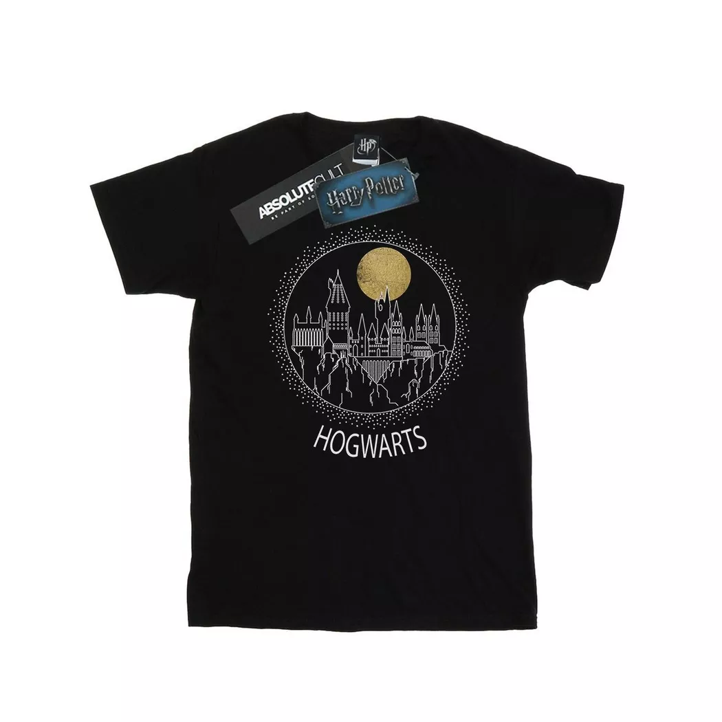 Harry Potter - Hogwarts TShirt, für Damen, Schwarz, Größe S