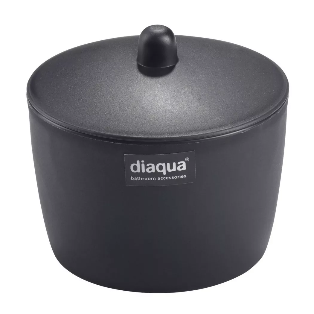 Diaqua - Scatola cosm. Trend Frosted antracite transparente, 10cm