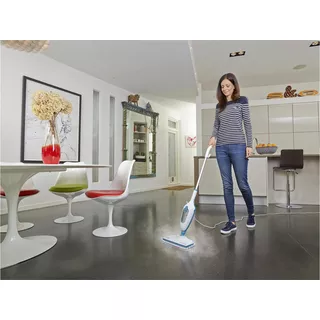 BLACK+DECKER Black & Decker FSM13E1 Pulitore a vapore 0,38 L 1300 W Blu, Bianco  