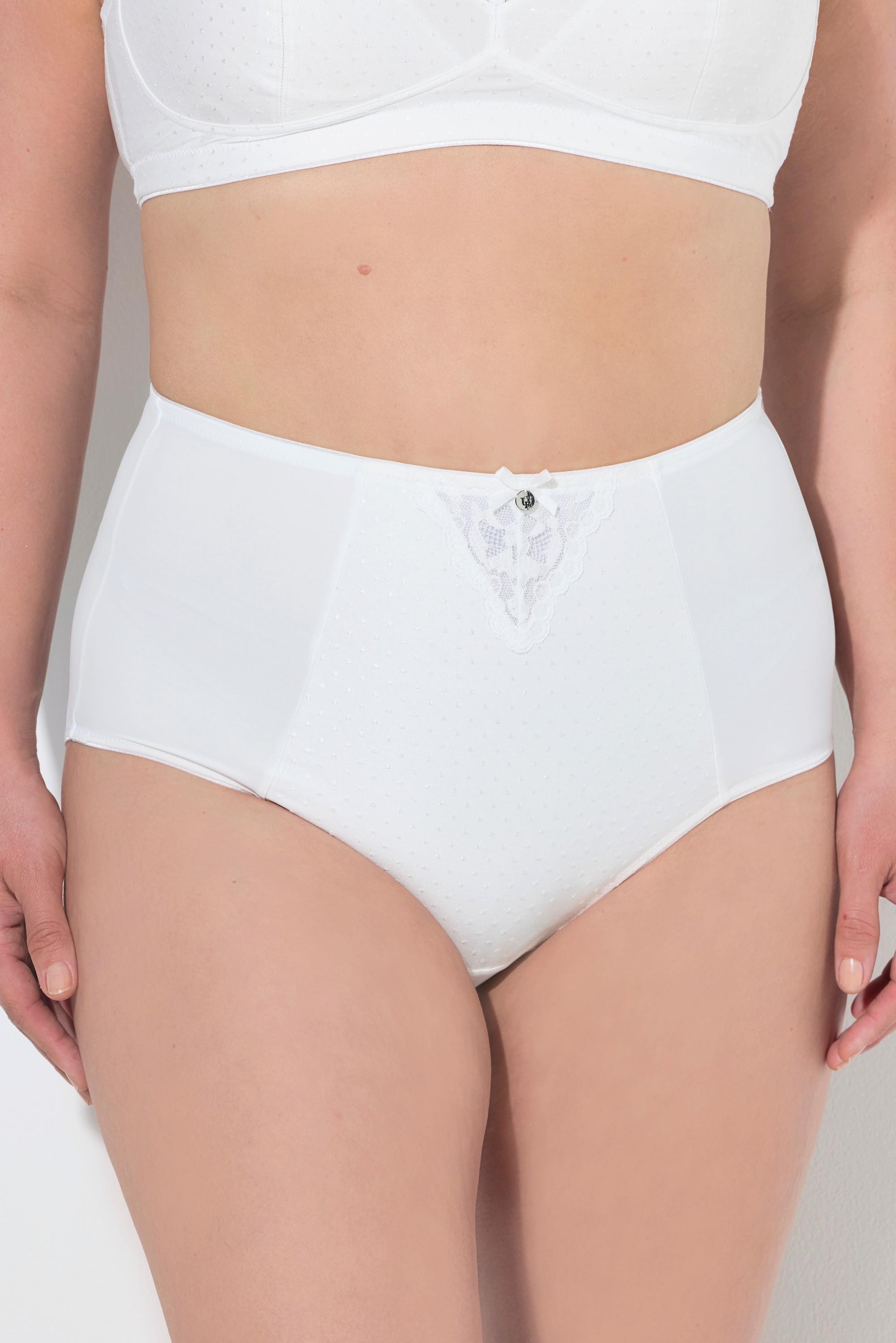 Ulla Popken Slip Modellante Vita Alta Inserto Pizzo  
