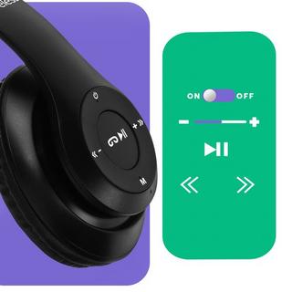 Avizar  Cuffie audio Bluetooth P15 - Nero 