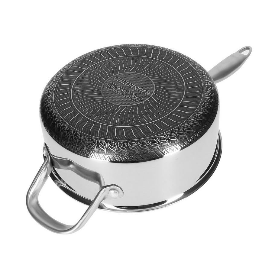 Cheffinger Topf Inox Premium mit Deckel 20cm  