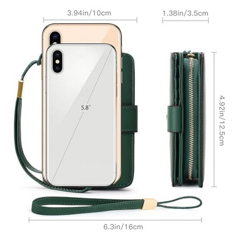 Only-bags.store Portemonnaie Reißverschluss mit Münzfach & RFID-Schutz  