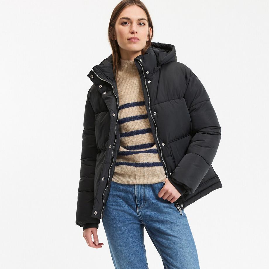Kurze Steppjacke mit Kapuze