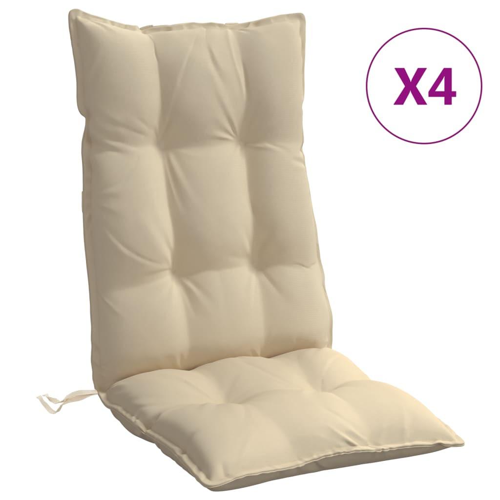 VidaXL Coussin de chaise à dossier haut tissu  