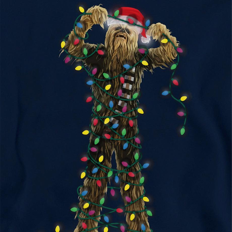 STAR WARS  Tangled Lights Felpa Con Cappuccio Natale Chewbacca 