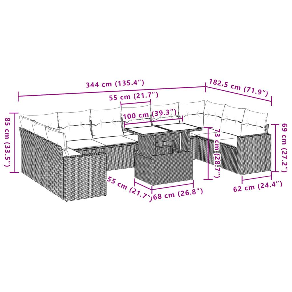 VidaXL Garten sofagarnitur poly-rattan  