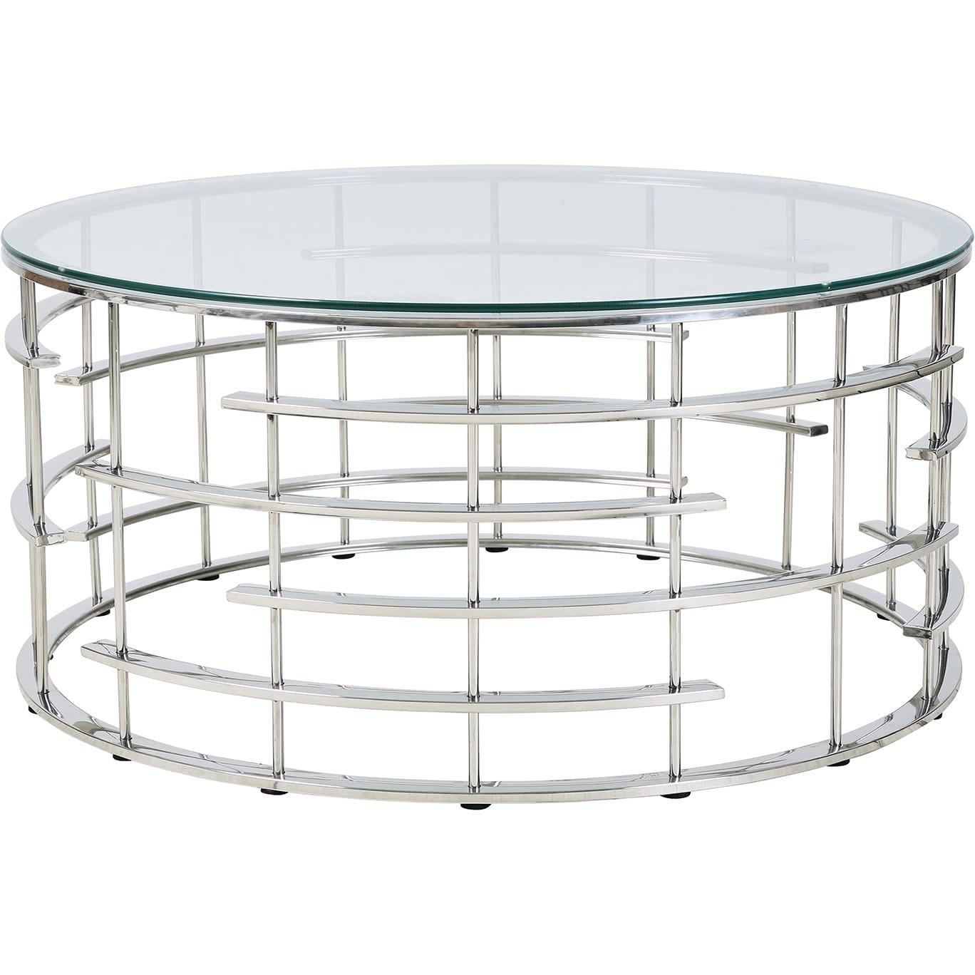 mutoni Table basse Blustix métal verre argent années 90  