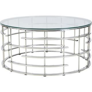 mutoni Table basse Blustix métal verre argent années 90  