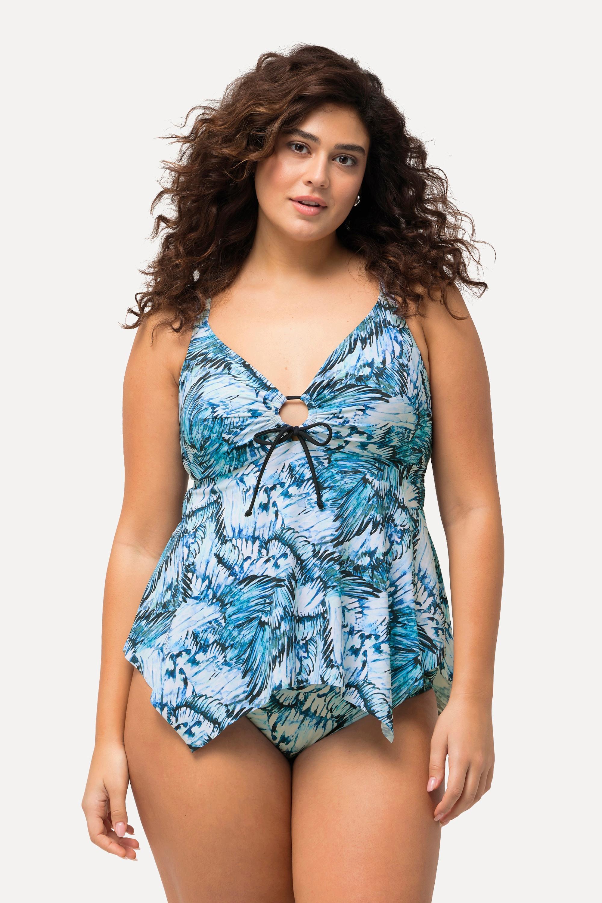 Ulla Popken  Tankini, Flügel, Cut-Out, Softcups, Zipfelsaum 