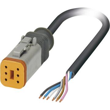 Sensor-/Aktor-Kabel, freies Leitungsende, Buchse gerade DT06-6S