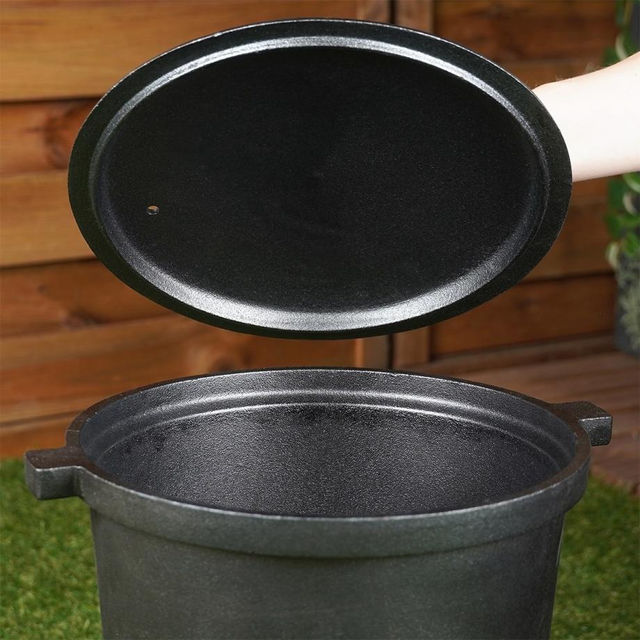 B2X  Marmite en fonte sur pieds avec couvercle - 10 litres 