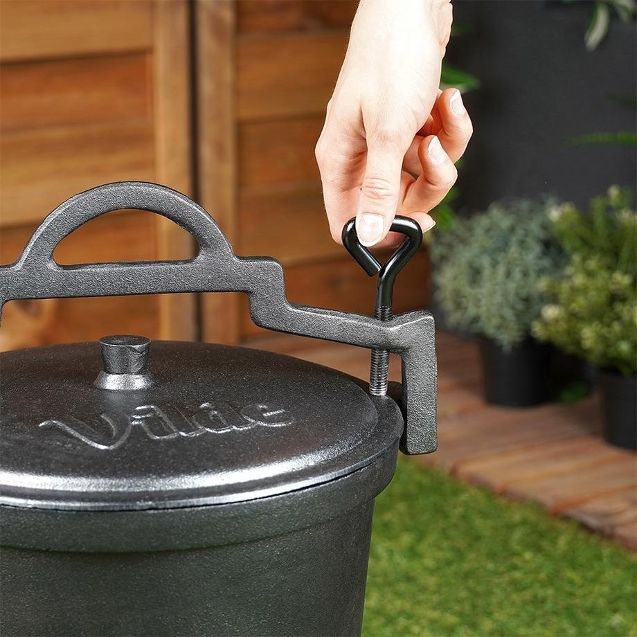 B2X  Marmite en fonte sur pieds avec couvercle - 10 litres 