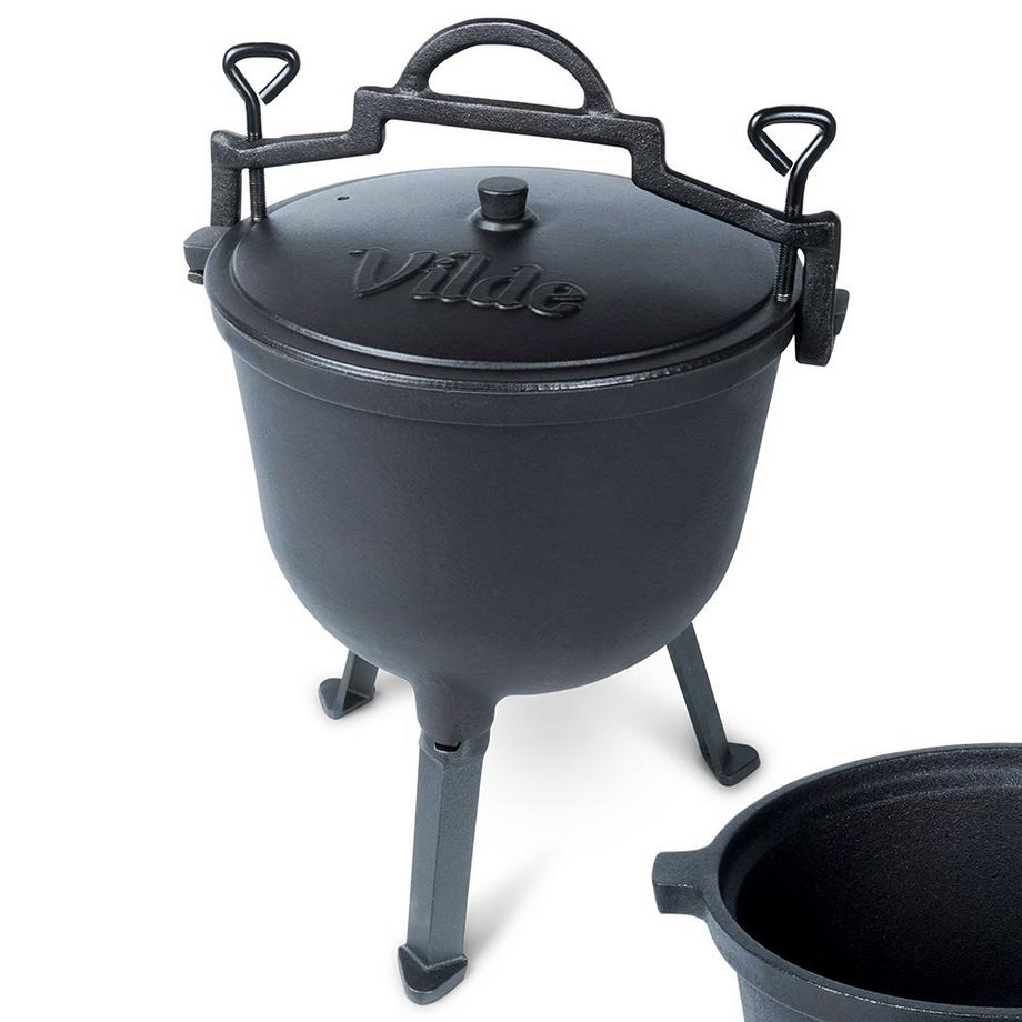 B2X  Marmite en fonte sur pieds avec couvercle - 10 litres 