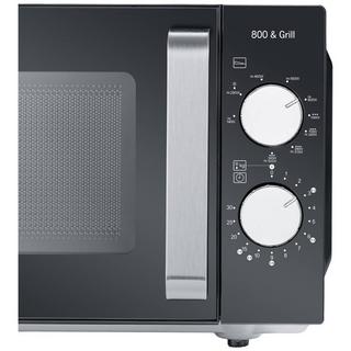 SEVERIN MW  Mikrowelle Schwarz, Edelstahl 800 W Grillfunktion  