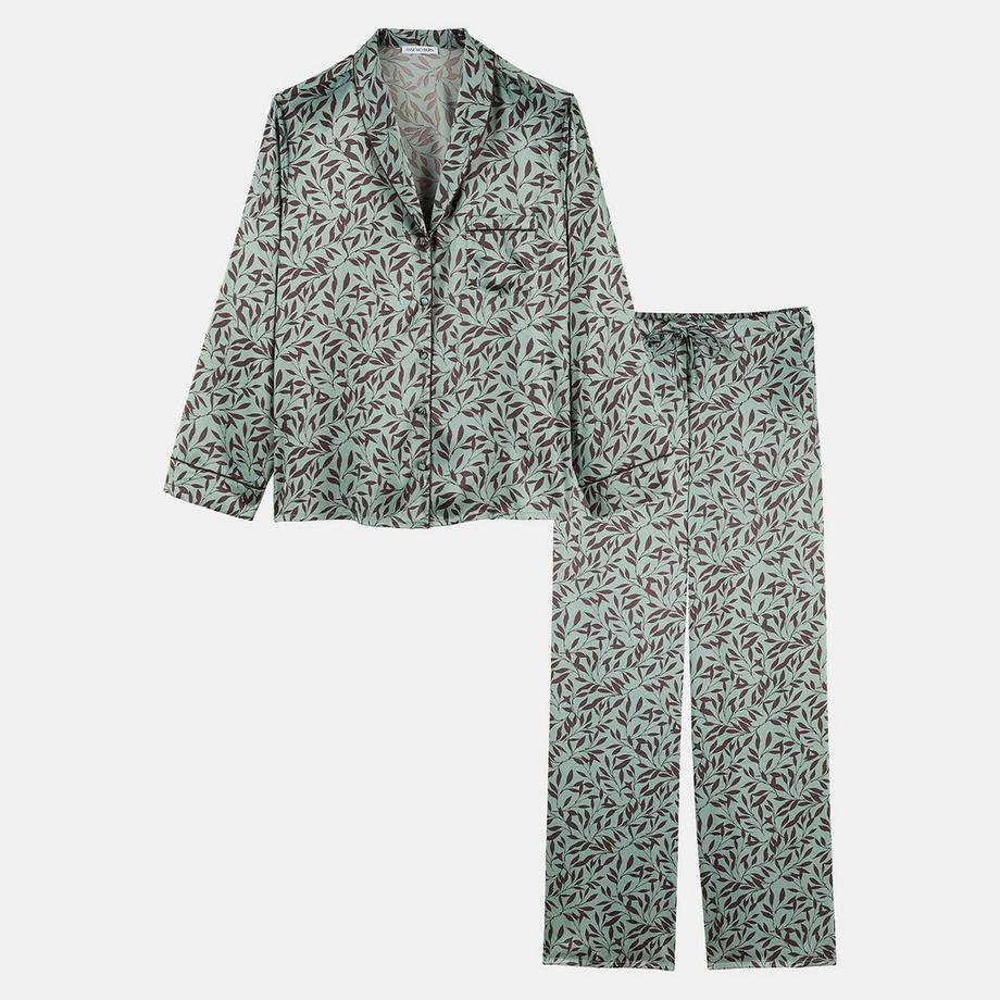 La Redoute Collections Pyjama 2 pièces en satin imprimé fleurs  